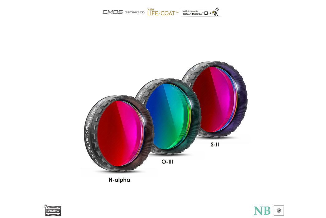 Baader 6.5nm Narrowband Filters  – CMOS-optimized (H-alpha, O-III, S-11)