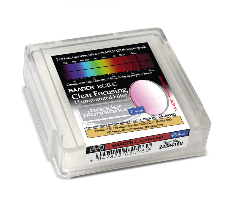 Baader Clearglass Filter 2“ unmounted (ø 47,4mm) for FCCT – CMOS-optimized