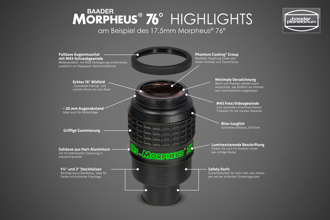 9 mm Morpheus® 76° Widefield Eyepiece