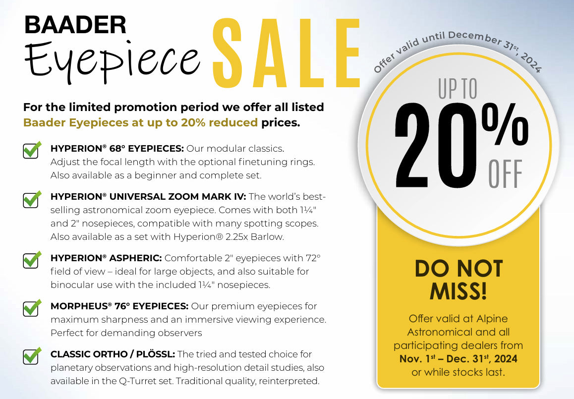 Baader Eyepiece Sale – Save Up to 20%