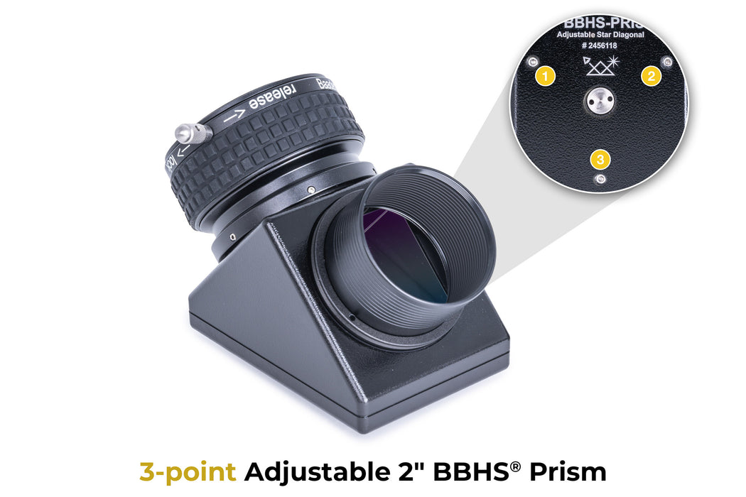 Baader 2" BBHS ® Prism Star Diagonal Prism with 2" ClickLock Clamp and adjustment function