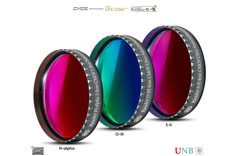 Baader 3.5nm / 4nm Ultra-Narrowband Filters- CMOS-optimized (H-alpha, O-III, S-11)
