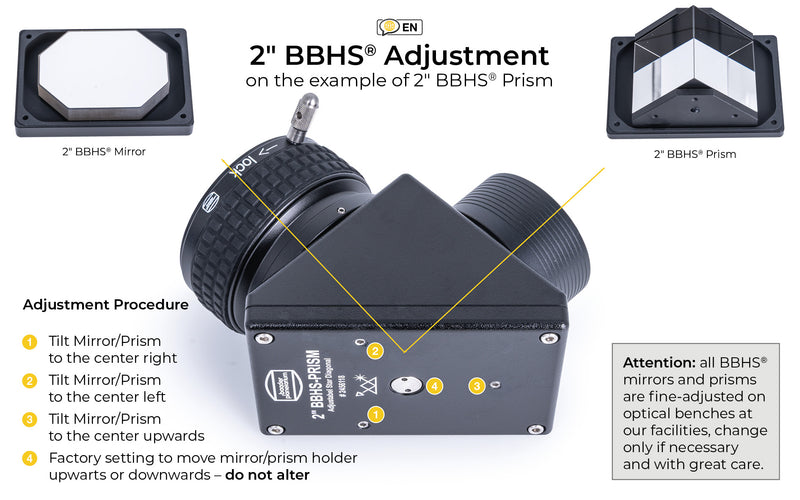 Baader 2" BBHS® Mirror Diagonal with 2" ClickLock Clamp and Adjustment Function