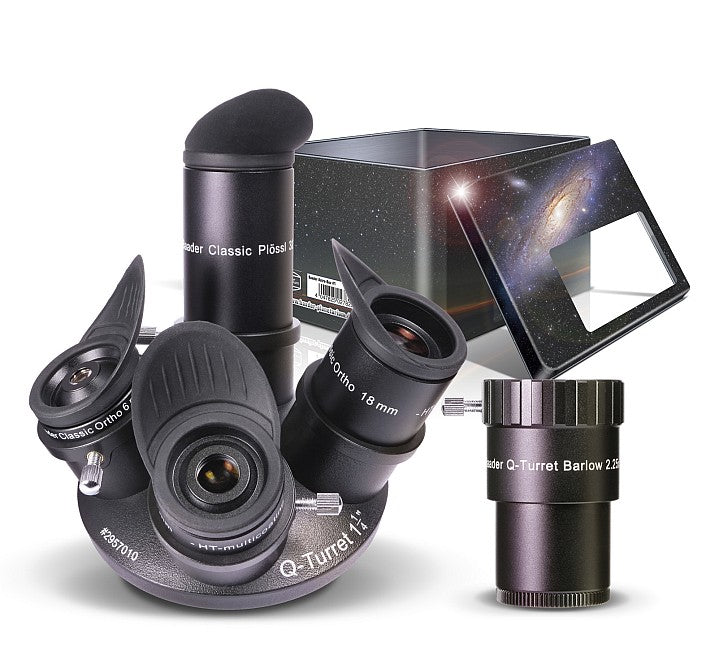Baader Q-Turret Eyepiece Set (Eyepiece Revolver, 4x Classic Ortho, 1x Q-Barlow 2.25x)