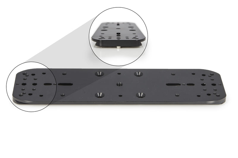 Baader double mounting plate and holder for guidescope rings (I & II), 300mm with 3" dovetail