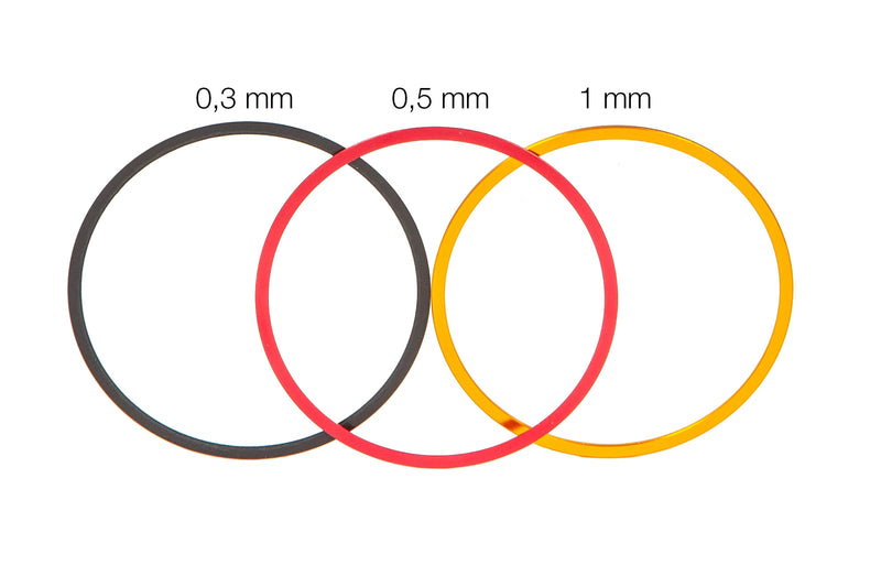 M48 Fine-Adjustment rings (0,3 / 0,5 / 1 mm)- Aluminium