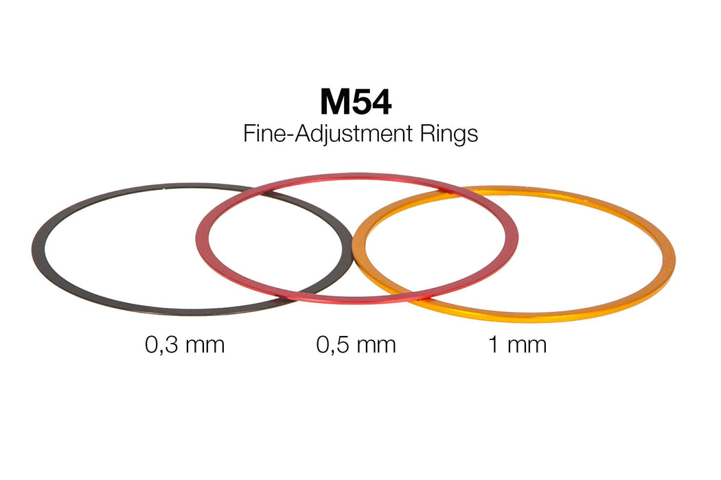 M54 Fine-Adjustment rings (0.3 / 0.5 / 1 mm) - Aluminium