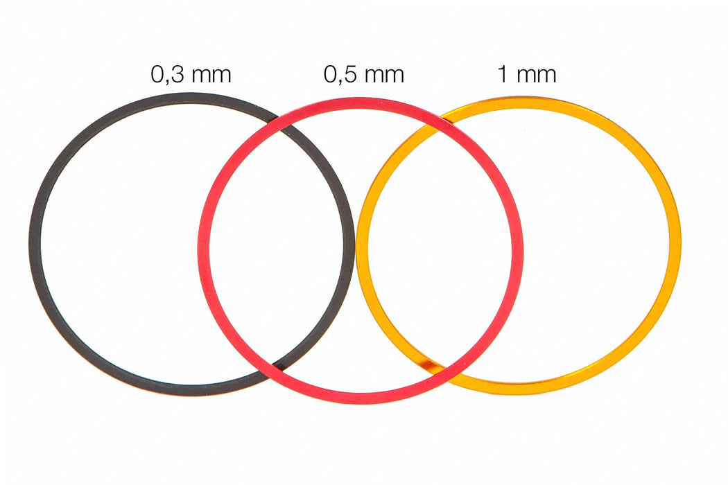 M54 Fine-Adjustment rings (0.3 / 0.5 / 1 mm) - Aluminium