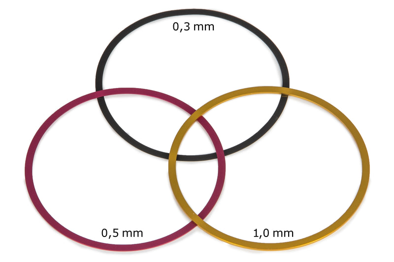 M68 Fine-Adjustment rings (0,3 / 0,5 / 1 mm)- Aluminium