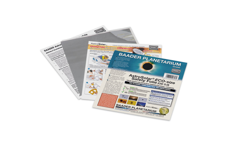 AstroSolar® Safety Film OD 5.0 (ECO-size, 20x29, 100x50, 117x117 cm)