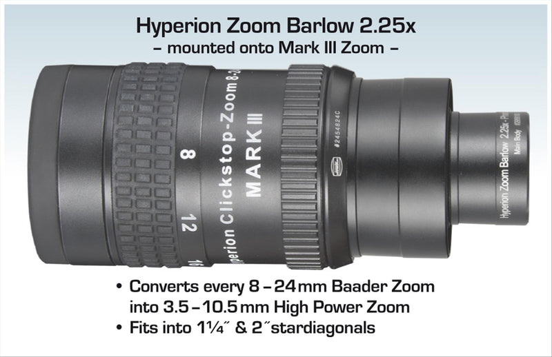 Hyperion Zoom 2.25x Barlow lens
