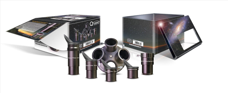 Baader Q-Turret Eyepiece Set (Eyepiece Revolver, 4x Classic Ortho, 1x Q-Barlow 2.25x)