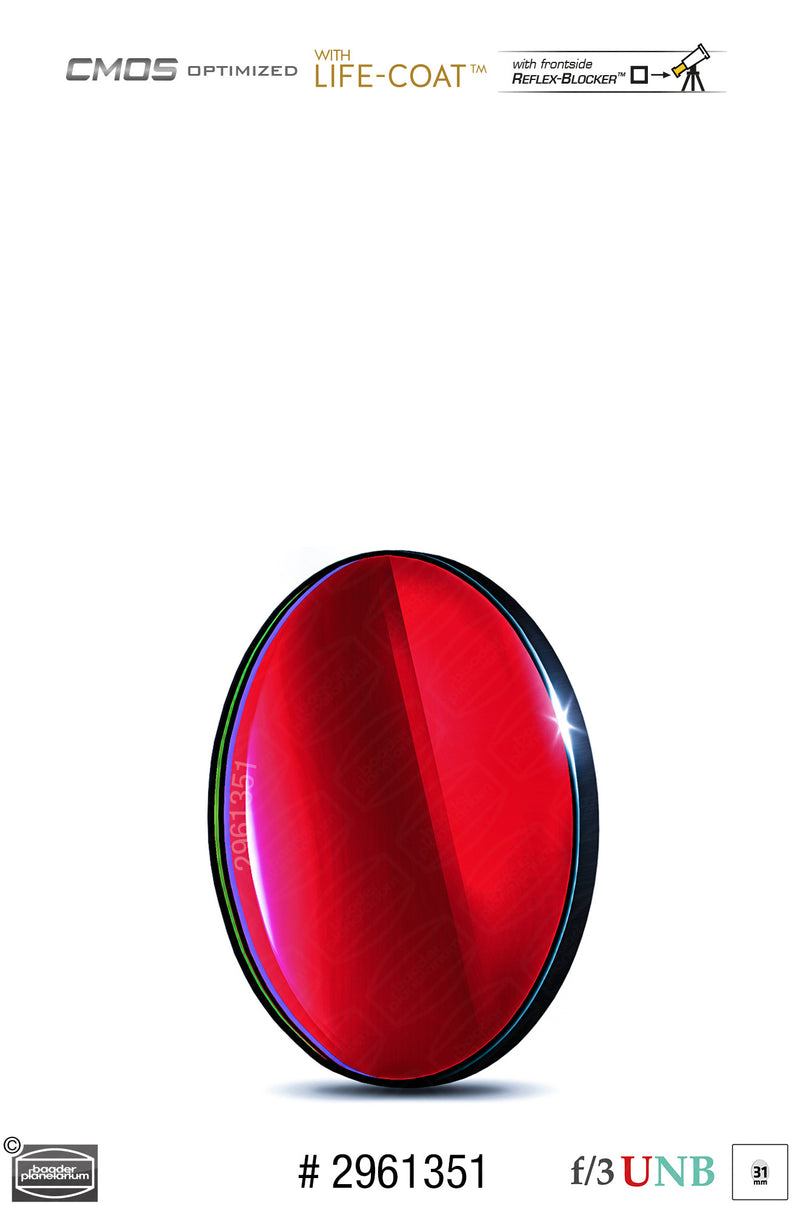 Baader 3.5 / 4nm f/3 Ultra-Highspeed Filters- CMOS-optimized (H-alpha / O-III / S-II)