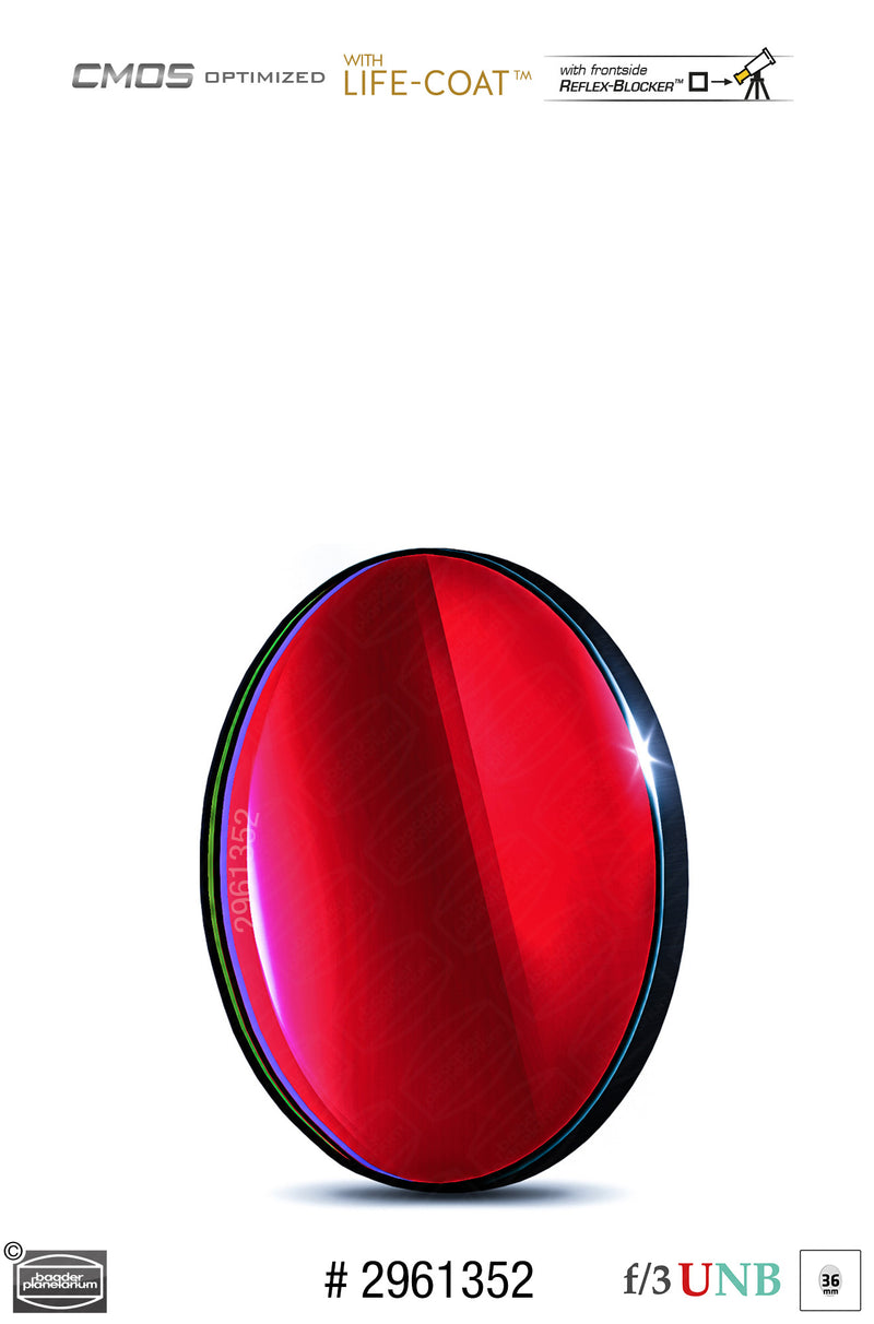 Baader 3.5 / 4nm f/3 Ultra-Highspeed Filters- CMOS-optimized (H-alpha / O-III / S-II)
