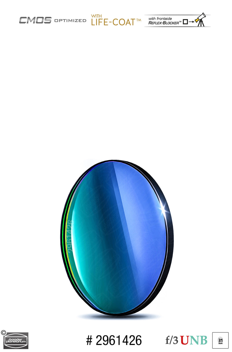 Baader 3.5 / 4nm f/3 Ultra-Highspeed Filters- CMOS-optimized (H-alpha / O-III / S-II)