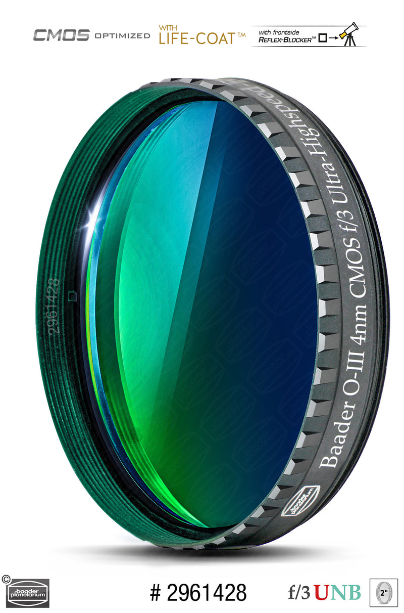 Baader 3.5 / 4nm f/3 Ultra-Highspeed Filters- CMOS-optimized (H-alpha / O-III / S-II)