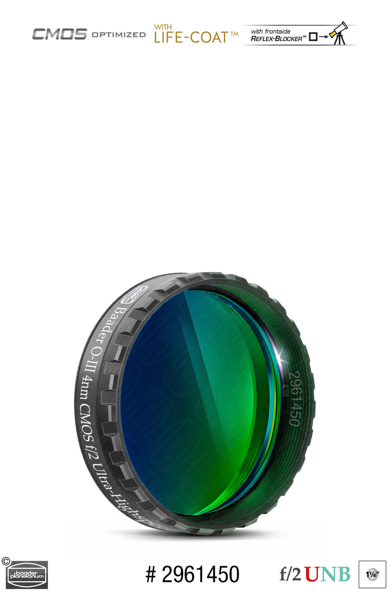 Baader 3.5 / 4nm f/2 Ultra-Highspeed Filters- CMOS-optimized (H-alpha / O-III / S-II)