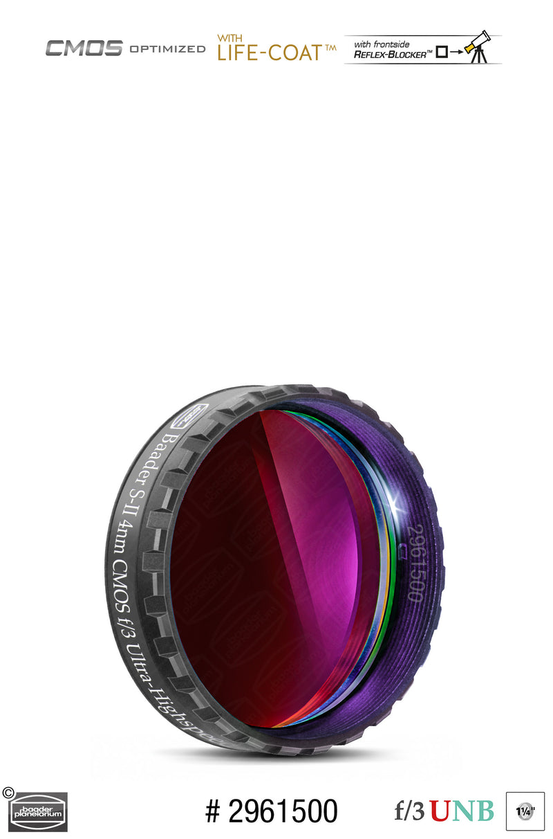 Baader 3.5 / 4nm f/3 Ultra-Highspeed Filters- CMOS-optimized (H-alpha / O-III / S-II)