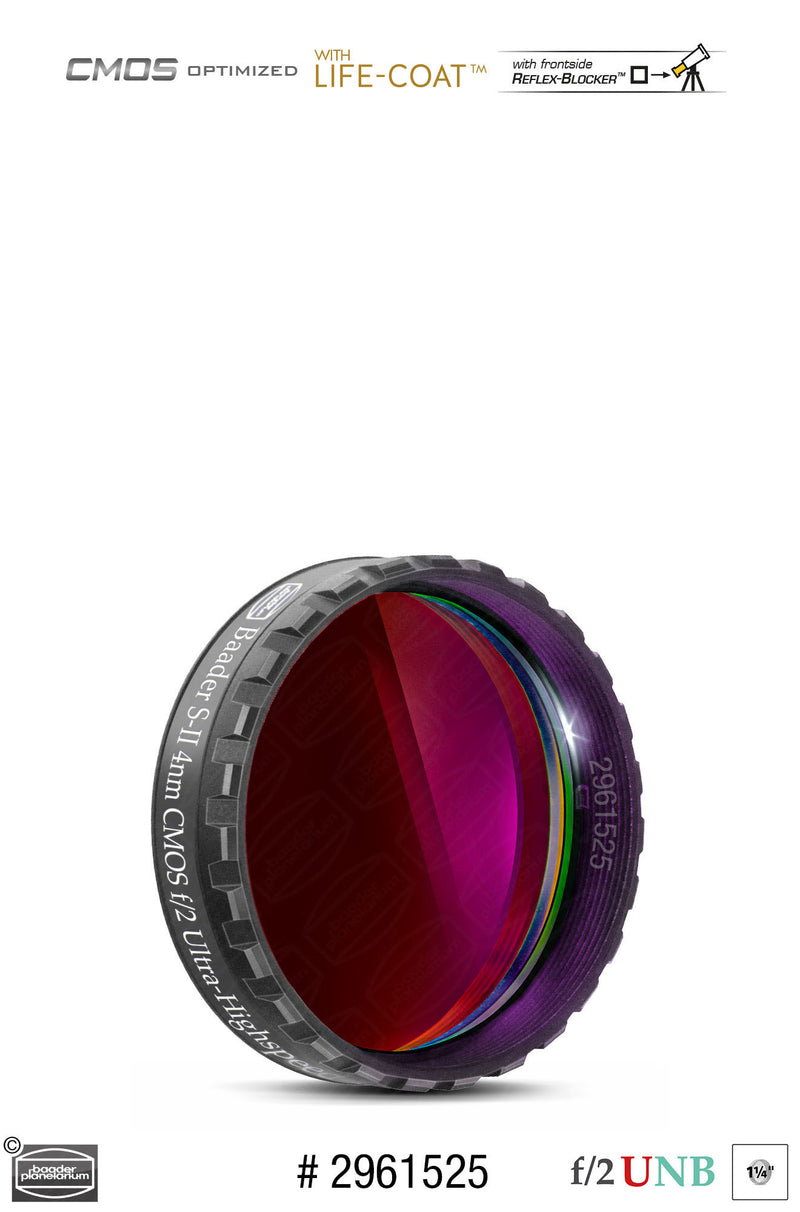 Baader 3.5 / 4nm f/2 Ultra-Highspeed Filters- CMOS-optimized (H-alpha / O-III / S-II)