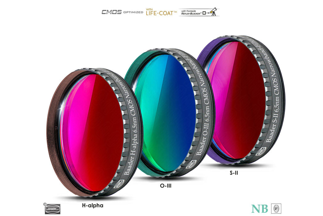 Baader 6.5nm Narrowband Filters  – CMOS-optimized (H-alpha, O-III, S-11)