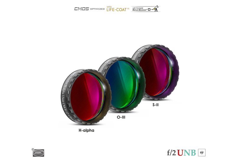 Baader 3.5 / 4nm f/2 Ultra-Highspeed Filters- CMOS-optimized (H-alpha / O-III / S-II)