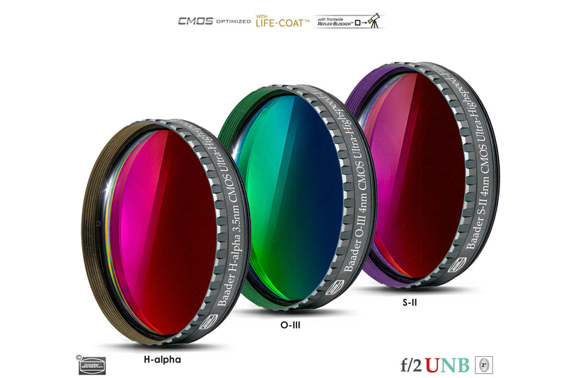 Baader 3.5 / 4nm f/2 Ultra-Highspeed Filters- CMOS-optimized (H-alpha / O-III / S-II)