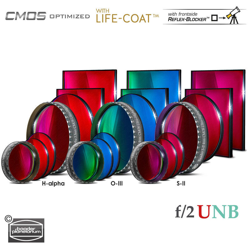 Baader 3.5 / 4nm f/2 Ultra-Highspeed Filters- CMOS-optimized (H-alpha / O-III / S-II)
