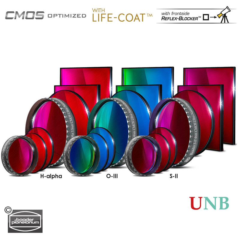 Baader 3.5nm / 4nm Ultra-Narrowband Filters- CMOS-optimized (H-alpha, O-III, S-11)