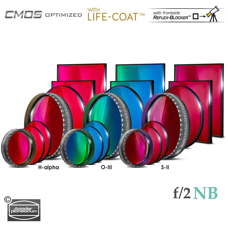 Baader 6.5nm f/2 Highspeed Filters- CMOS-optimized (H-alpha, O-III, S-11)