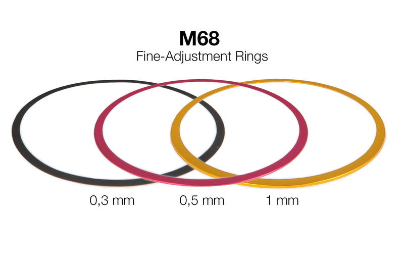 M68 Fine-Adjustment rings (0,3 / 0,5 / 1 mm)- Aluminium