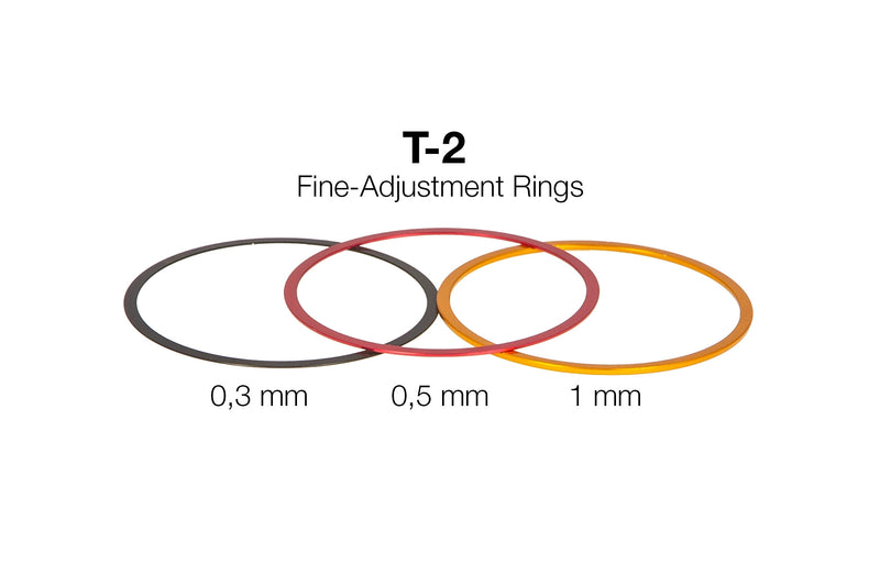T-2 Fine-Adjustment rings (0,3 / 0,5 / 1 mm)- Aluminium